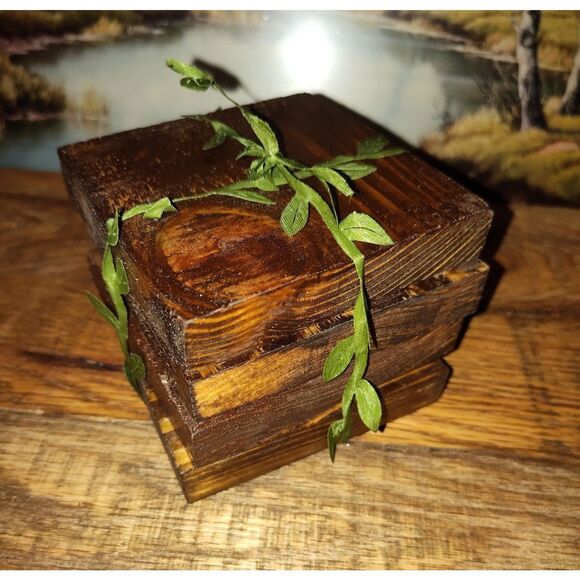 Rustic Wood Coasters Decor Handmade Farm Decor Country Cottage Chic Home Accents - Picture 6 of 6